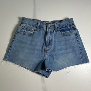 Vintage High-waisted denim shorts with a raw hem
